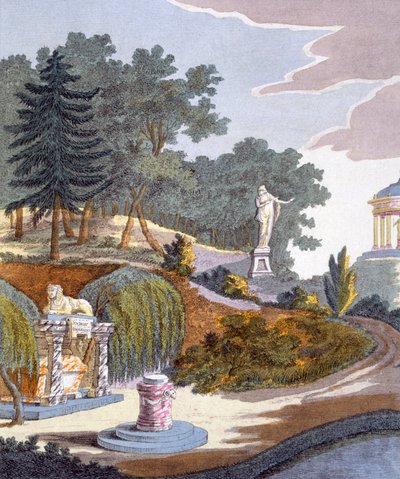 Garden decorations, from Magazine of Garden Gems by G. van Laar, published 1802 by Dutch School