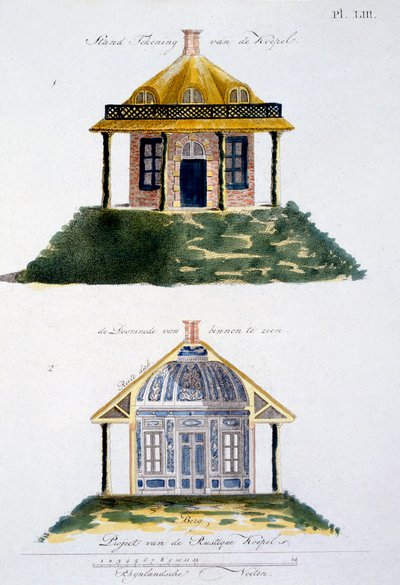 Garden Ornament from Magazine of Garden Gems by G. van Laar, published 1802 by Dutch School