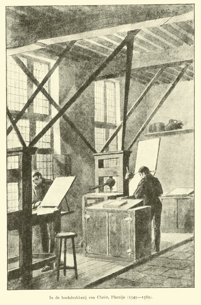 In the Book Printing House of Christophe Plantin by Dutch School