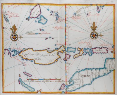 Island of Timor and surrounding area by Dutch School