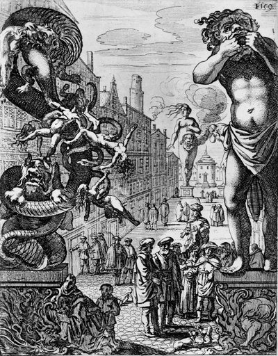It Had the Shape of a Man More Than 100 Feet High... His Mouth as Big as a Door by Dutch School