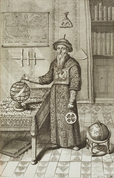 Johann Adam Schall von Bell (1591-1666) from China Illustrated by Athanasius Kircher, 1667 by Dutch School