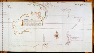 Map of New Holland, Now Australia, and of New Zealand by Dutch School