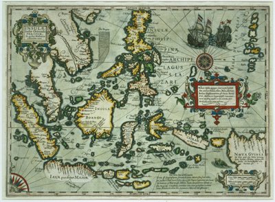 Map of the East Indies, pub. 1635 in Amsterdam by Dutch School