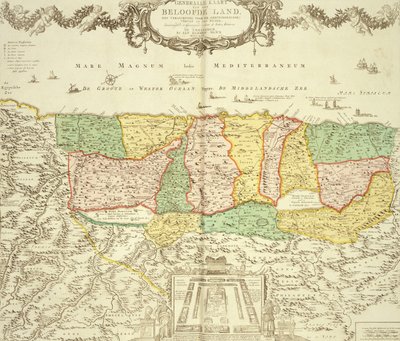 Map of the Holy Land, pub. by Jan Barend Elwe, Amsterdam, 1742 by Dutch School