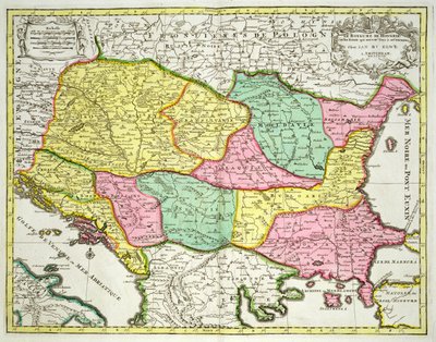 Map of the Kingdom of Hungary and the States which are United to its Crown, pub. by Jan Barend Elwe, Amsterdam, 1742 by Dutch School