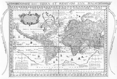 Nova Totius Terrarum Orbis Geographica Ac Hydrographica Tabula by Dutch School