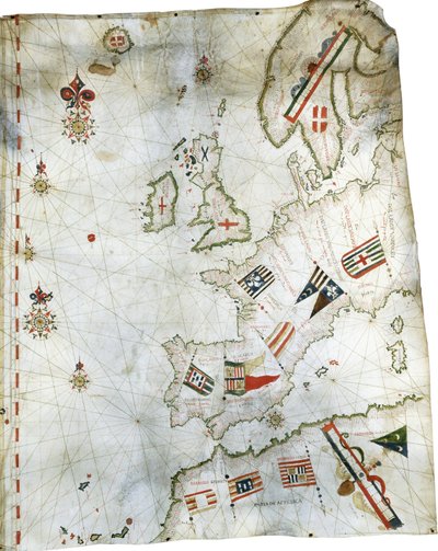 Portolan Chart of Western Europe and North Africa by Dutch School