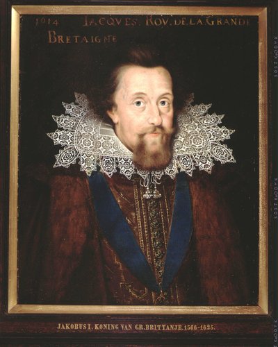 Portrait of James I, King of England, 1614 by Dutch School