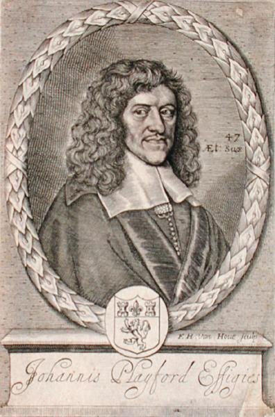 Portrait of John Playford (1623-86) engraved by Frederick Hendrick van Hove (c.1628-98) by Dutch School