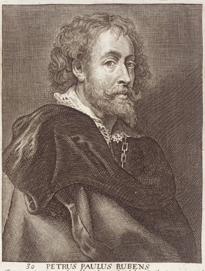 Portrait of Peter Paul Rubens plate 30 from a Series of Portraits of Artists, engraved by Joannes Meyssens by Dutch School