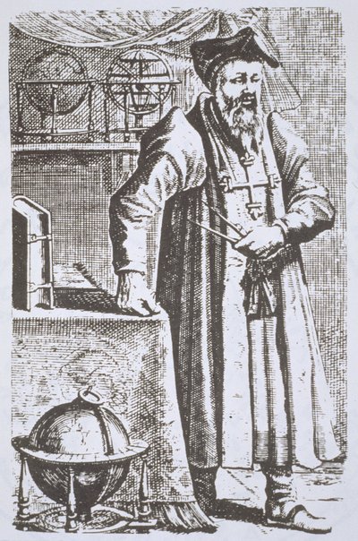 Portrait of William Postel, from his De Universitate, Leyden, 1643, illustrated in History of Magic, published late 19th century by Dutch School