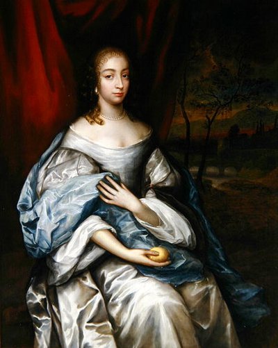 Portrait of a Lady in Court Dress holding a Lemon, early 17th century by Dutch School