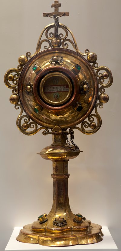 Reliquary of Saint Antoine, Abbe and Saint Christophe, martyr, made in the Southern Low Countries, 1579, Cathedral Treasury, St. Michael and St. Gudula Cathedral by Dutch School