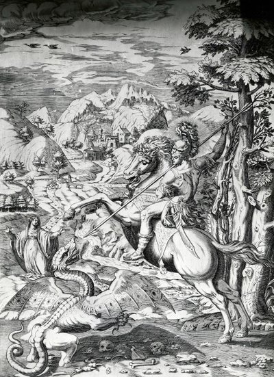Saint George and the Dragon by Dutch School