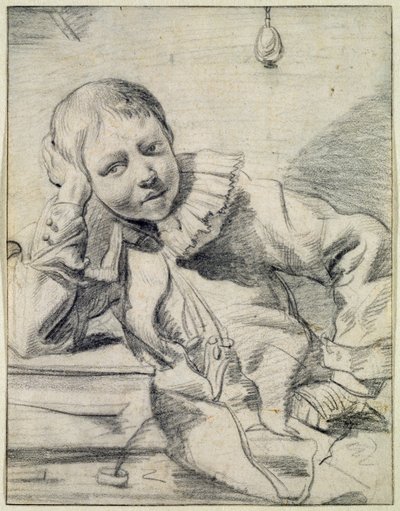 Schoolboy at his Desk by Dutch School