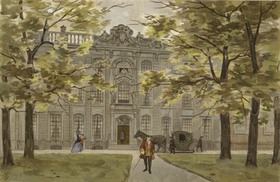 Substantial Dutch Residence, Mid 18th Century by Dutch School