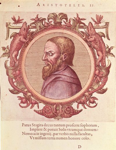 The Philosopher Aristotle, illustration from Veterum et Recentium Medicorum Philosophorumque Icones by Johannes Sambucus, published by Plantin in Antwerp 1574 by Dutch School