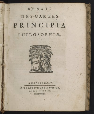 Title Page of Principia Philosophiae by Rene Descartes by Dutch School