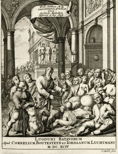Titlepage from Exercitationes Practicae circa Medendi Methodum by Frederik Dekkers, 1694 by Dutch School