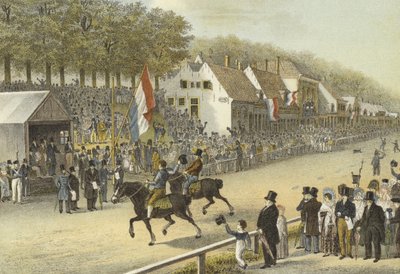Trotting Race for the Golden Whip, Leeuwarden, 24 July, 1830 by Dutch School