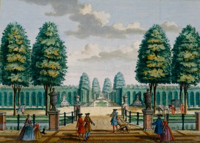 View from the house towards the front gate, Meerestein, from Het Zeganpralent Kennemerlant by Hendrick de Leth and Matthias Brouerius Van Nidek, published c.1700-1730 by Dutch School