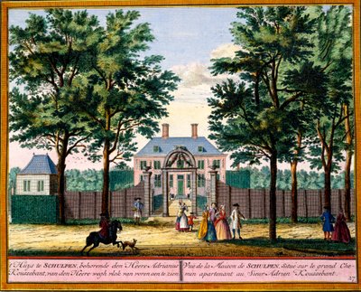 View of Schulpen House, from Het Zeganpralent Kennemerlant by Hendrick de Leth and Matthias Brouerius Van Nidek, published c.1700-30 by Dutch School