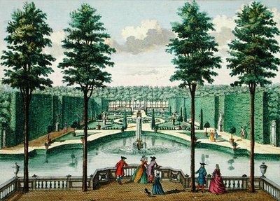 View of the Garden from the House, Watervliet, from Het Zeganplant Kennemerlant, by Hendrick de Leth and Matthias Brouerius Van Nidek, published c.1700-1730 by Dutch School