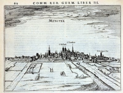 View of the town of Munster, from Rerum Germanicarum, by P. Bertin, Amsterdam 1616 by Dutch School