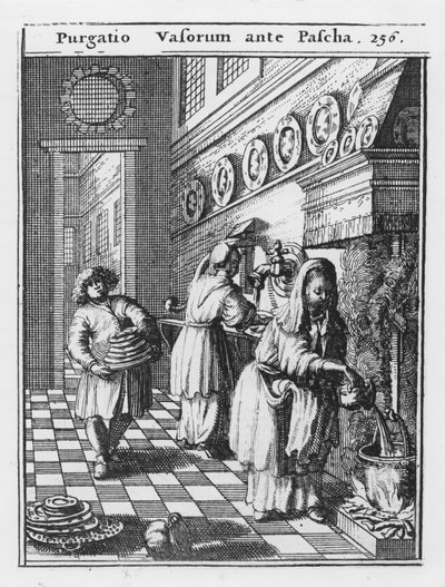 Washing the Household Vessels before Passover (Purgatio Vasorum ante Pascha), illustration from 