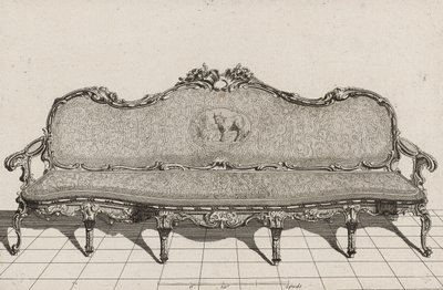 Canapé, second half of 18th century by Duval. A. (after)