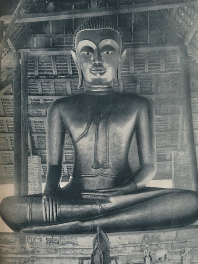 Glory of the Central Shrine in the Wat Suthat, Bangkok, c1935 by ENA