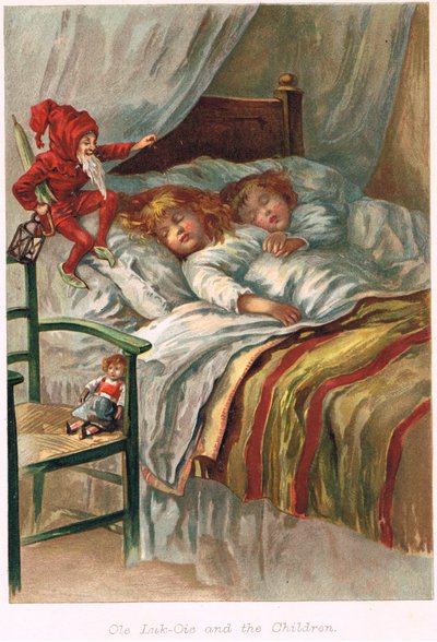 Ole-Luk-Oie in an edition of Fairy Tales by Hans Christian Andersen, c.1900 by E.S. Hardy