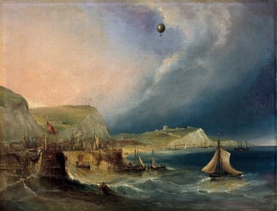 The First Balloon Crossing of the English Channel, 7 January 1785 by E.W. Cocks