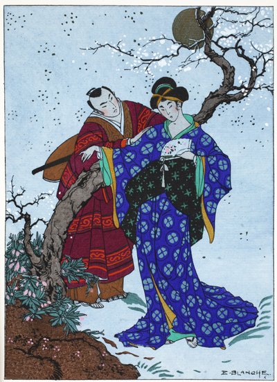 Flirting Geisha by E. Blanche