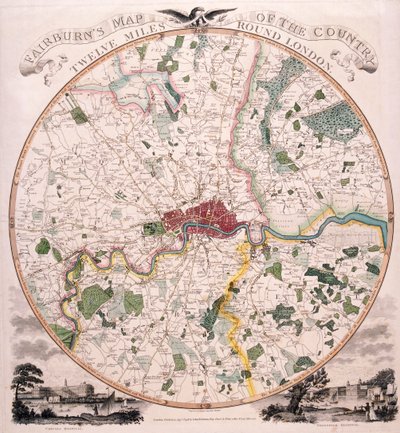 Map of London by E Bourne
