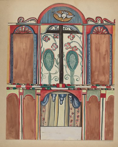 Main Reredos in Santa Cruz Church, Santa Fe County by E. Boyd