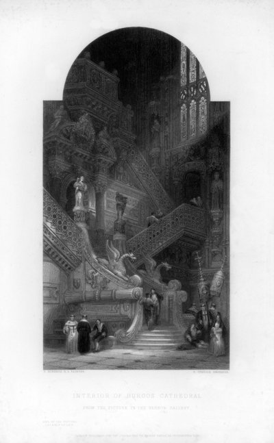 Interior of the Burgos Cathedral by E. Challis