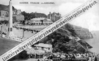 Happy Valley and Marine Parade, Llandudno, 20th century by E. Dennis