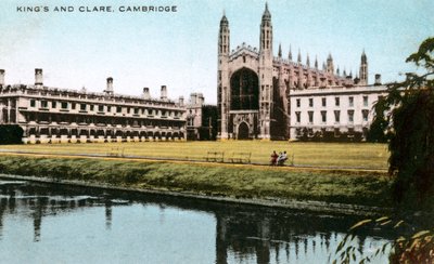 Kings and Clare Colleges, Cambridge, Cambridgeshire, early 20th century by E. Dennis