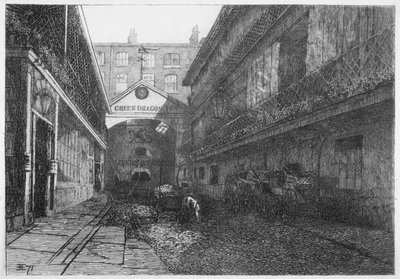 The Green Dragon Inn, Bishopsgate, City of London by E Edwards
