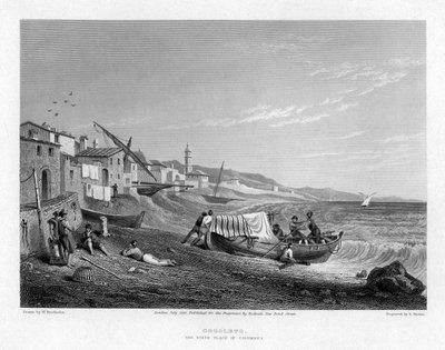 Cogoleto, the Birth Place of Columbus, Italy, 1828 by E. Finden