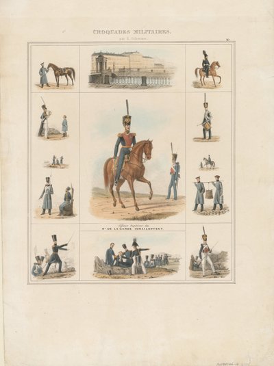 Dress uniforms of the Izmailovsky Regiment by E. Gilbertson