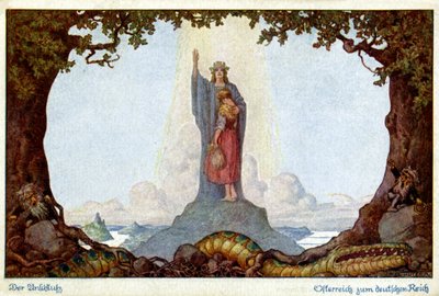 Union of Austria and Germany Allegory by E. Kutzer