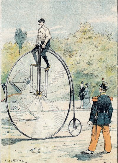 Grand bi with front wheel diameter greater than 1.50 m by E. Letellier