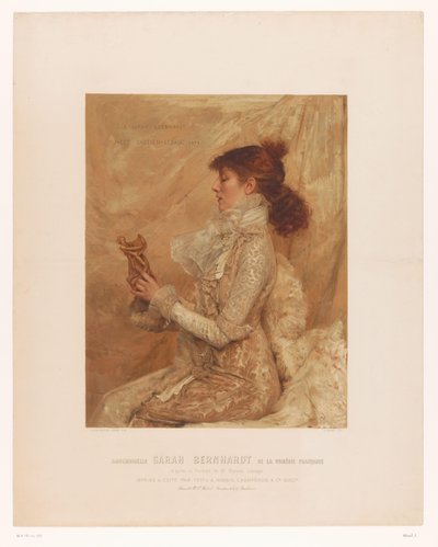 Portrait of Sarah Bernhardt by E. Mémet