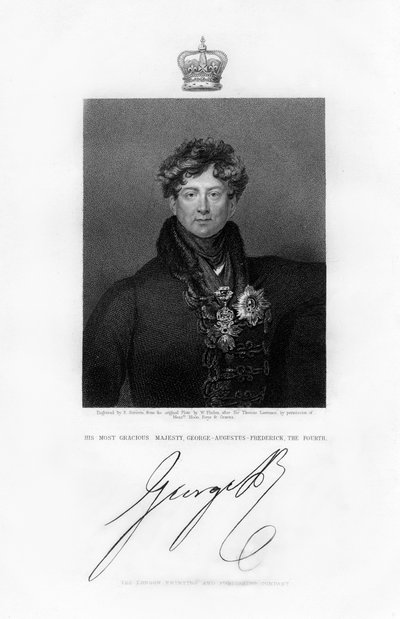 George IV, King of the United Kingdom and Hanover by E. Scriven