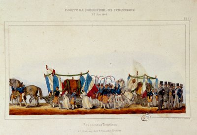 The dance of brewers and coopers during the industrial cortege in Strasbourg on 25/06/1840 by E. Simon