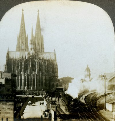 Cologne Cathedral from a Railway Bridge, Cologne, Germany by E. W. Kelley