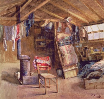 A Garret Interior, c.1860 by E. Zoello